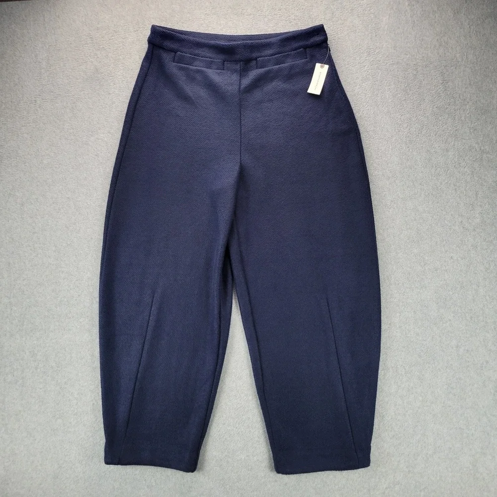 Anthropologie Maeve Soft Draped Jodhpur Pants Navy Blue NWT Womens Size M